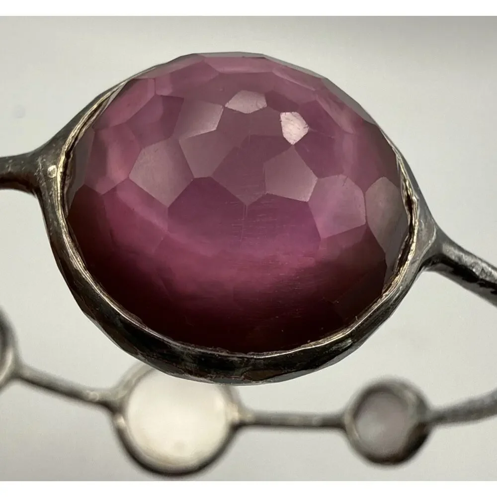 Authentic Ippolita 925 6 Stone Rock Candy Amethyst Bangle Bracelet Retail 950